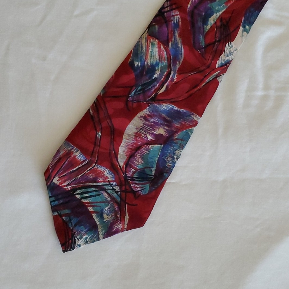 Andre Veletino silk abstract tie